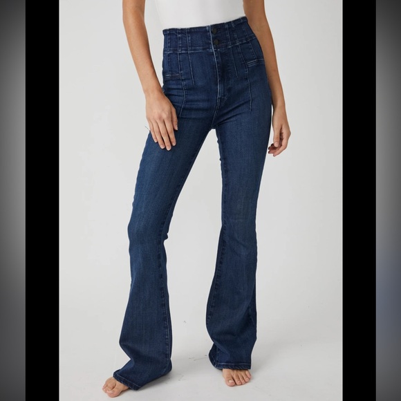 We The Free Denim - We The Free Jayde Flare Jeans - Deep Blue size 30